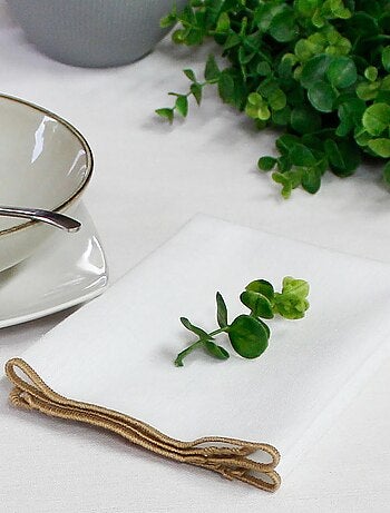 Servilleta de mesa lisa con ribete
