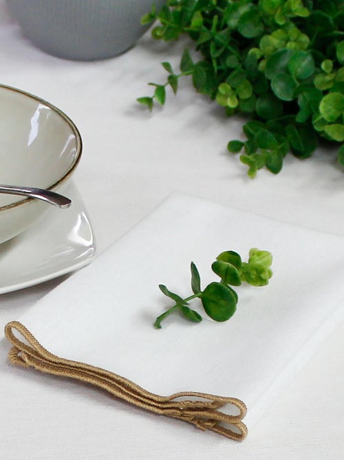 Servilleta de mesa lisa con ribete - Kiabi