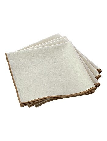 Servilleta de mesa lisa con ribete