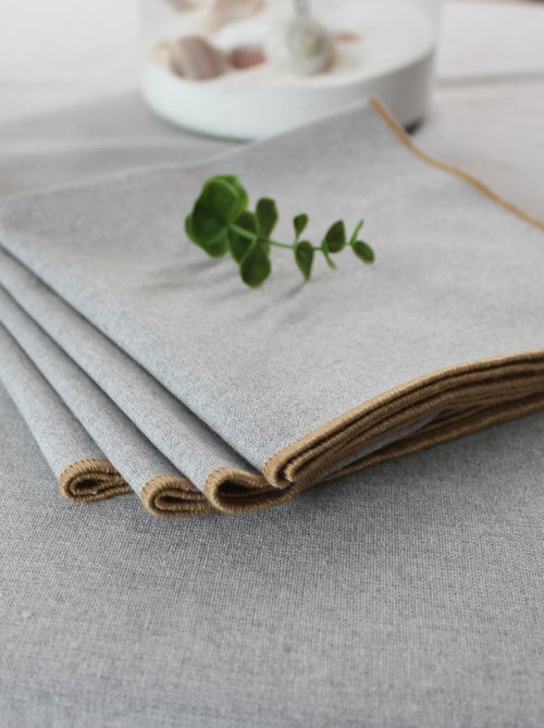 Servilleta de mesa lisa con ribete - Kiabi
