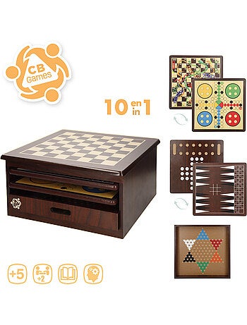 Set 10 juegos de mesa c/caja organizadora madera cb games