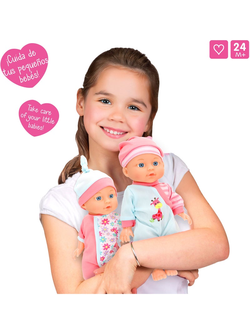 Set 2 muñecos bebé 30 cm con accesorios colorbaby's N/D - Kiabi