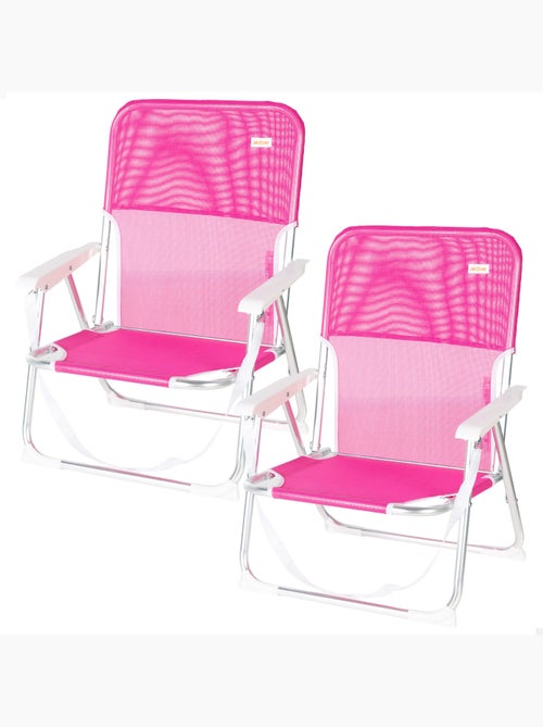 Set 2 sillas plegables de playa 44x40x72 cm con asa aktive - Kiabi Set 2 sillas plegables de playa 44x40x72 cm con asa aktive - Kiabi