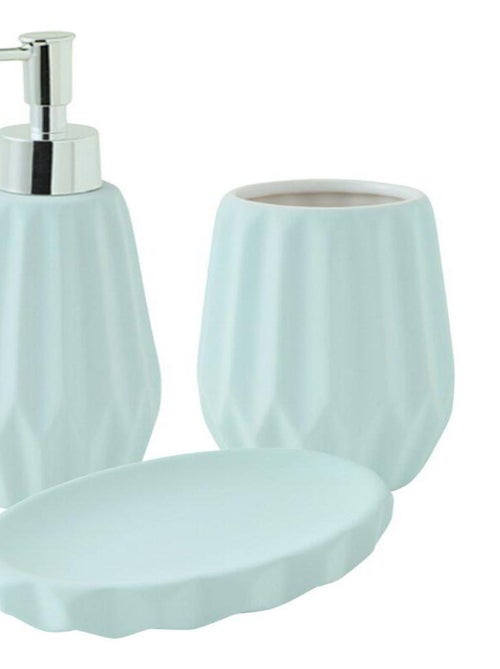 Set 3 accesorios baño cerámica FACETTE textura relieve Guy Levasseur - Kiabi Set 3 accesorios baño cerámica FACETTE textura relieve Guy Levasseur - Kiabi