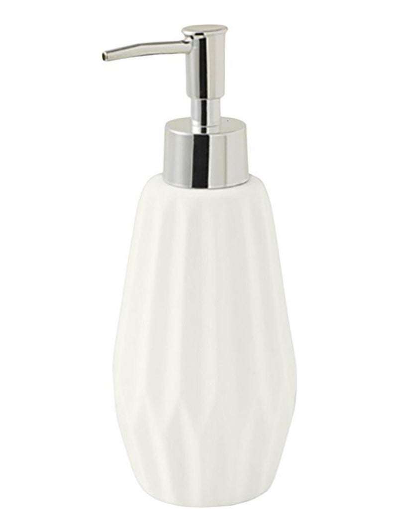 Set 3 accesorios baño cerámica FACETTE textura relieve Guy Levasseur Blanco - Kiabi