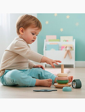 Set 3 juegos madera bebé WOOMAX