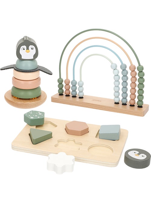 Set 3 juegos madera bebé WOOMAX - Kiabi