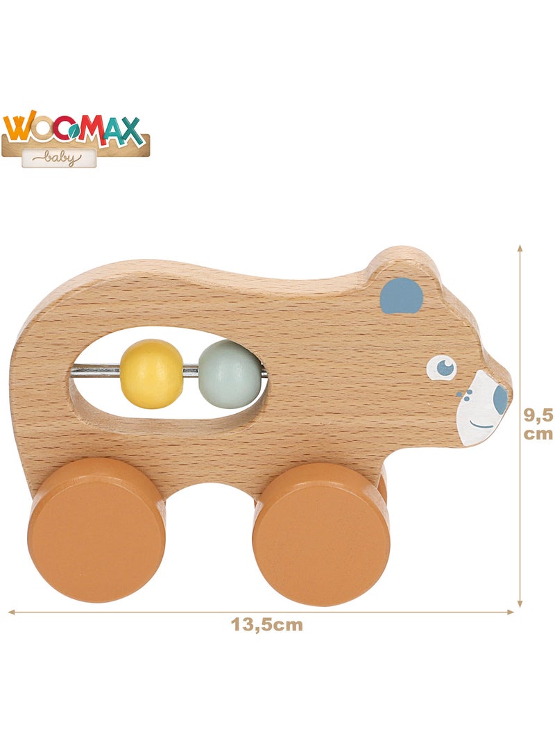 Set 4 sonajeros bebé recién nacido madera WOOMAX N/D - Kiabi