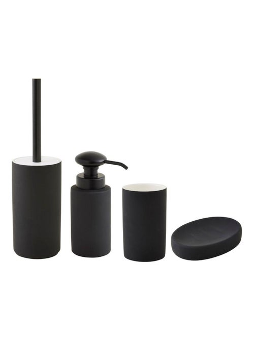 Set accesorios baño CITY cerámica negra efecto tacto suave 4 piezas Guy Levasseur - Kiabi Set accesorios baño CITY cerámica negra efecto tacto suave 4 piezas Guy Levasseur - Kiabi