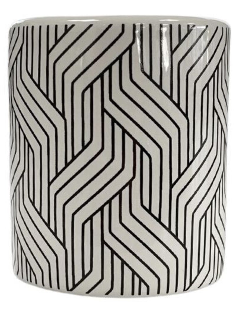 Set accesorios baño de cerámica 4 piezas Urban blanco y negro – Guy Levasseur Negro Blanco - Kiabi
