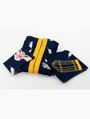 Set Albornoz Capucha + Toalla 50x100cm + Manopla Harry Potter Hedwig – 100% Poliéster