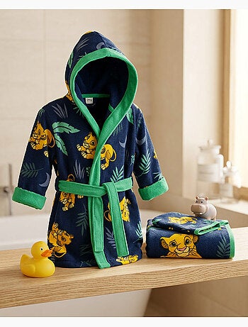 Set Albornoz + Toalla + Manopla Baño Infantil El Rey León Disney 3-4 Años