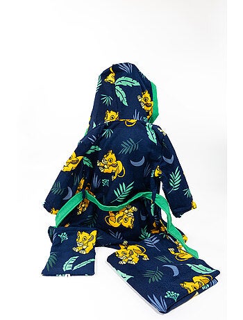 Set Albornoz + Toalla + Manopla Baño Infantil El Rey León Disney 3-4 Años