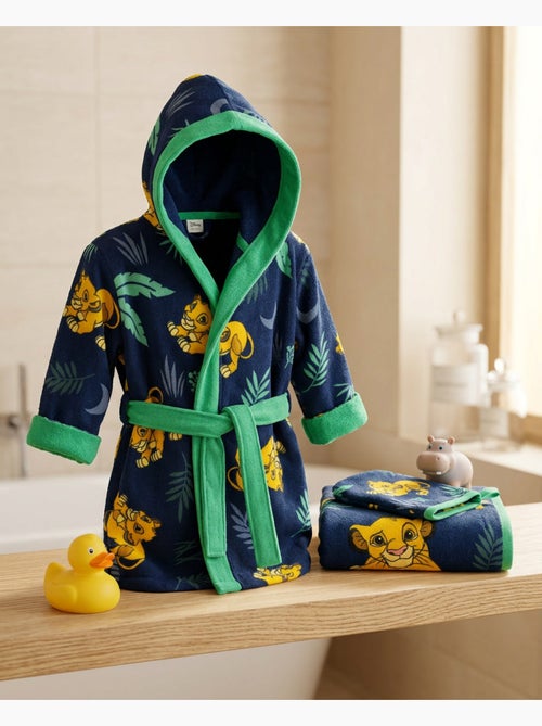 Set Albornoz + Toalla + Manopla Baño Infantil El Rey León Disney 5-6 Años - Kiabi