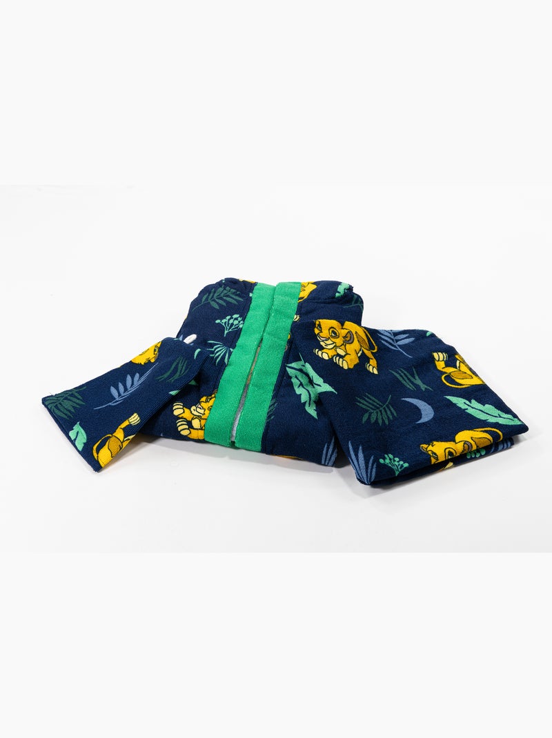Set Albornoz + Toalla + Manopla Baño Infantil El Rey León Disney 5-6 Años Negro Beige Azul - Kiabi