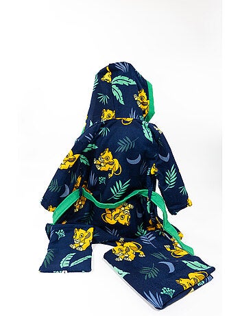 Set Albornoz + Toalla + Manopla Baño Infantil El Rey León Disney 7-8 Años