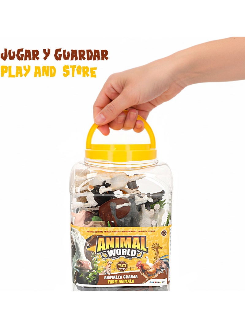 Set animales de granja con tapete y accesorios 30 pzas. Animal world N/D - Kiabi