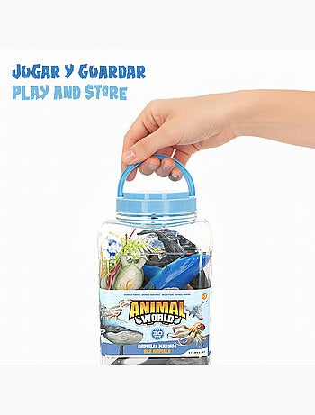 Set animales marinos con tapete y accesorios 30 pzas. Animal world