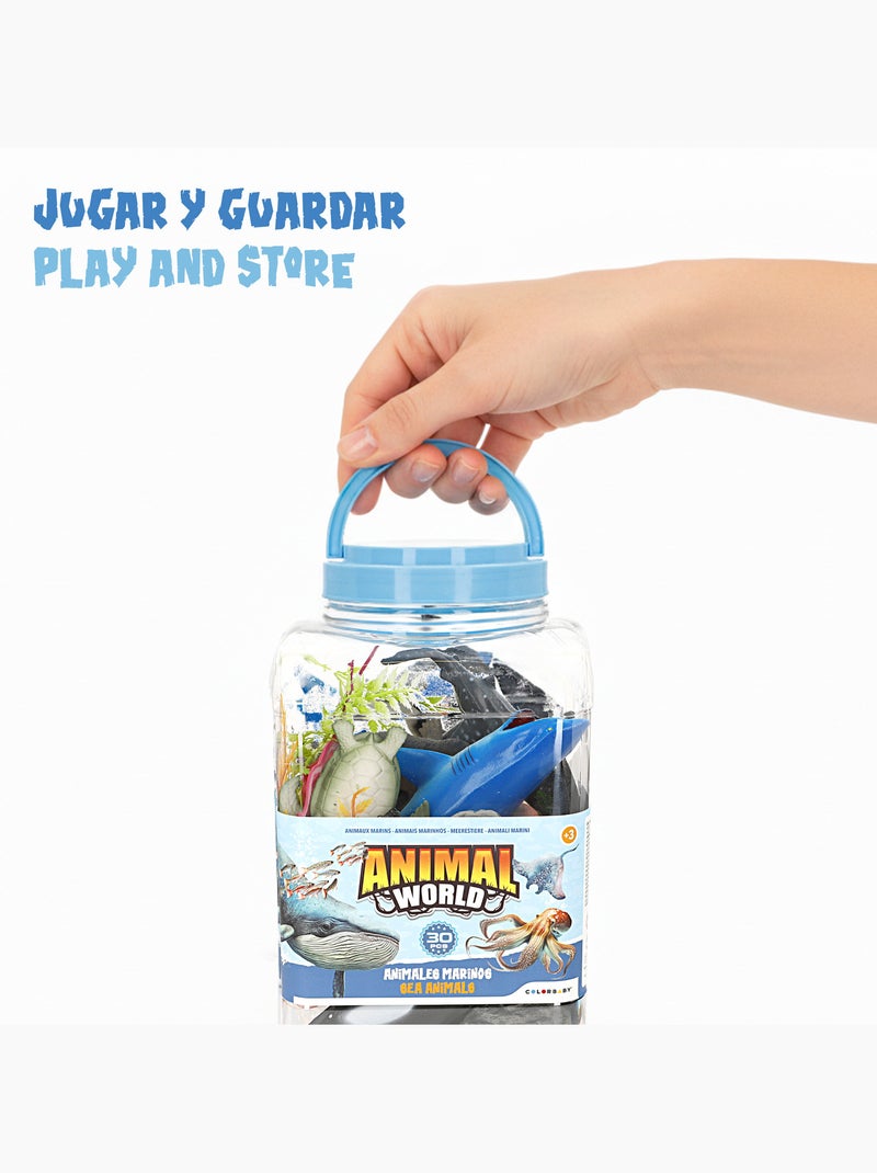 Set animales marinos con tapete y accesorios 30 pzas. Animal world N/D - Kiabi