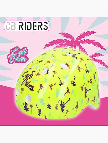 Set casco, coderas y rodilleras amarillo neón cb riders