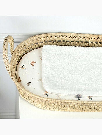 Set cesta cambiador para bebé en muselina doble | SEVIRA KIDS