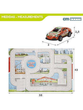 Set circuito ciudad con vehículos fricción 1:87 y señales de tráfico speed & go