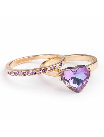Set de 2 anillos ajustables precious purple | Great Pretenders