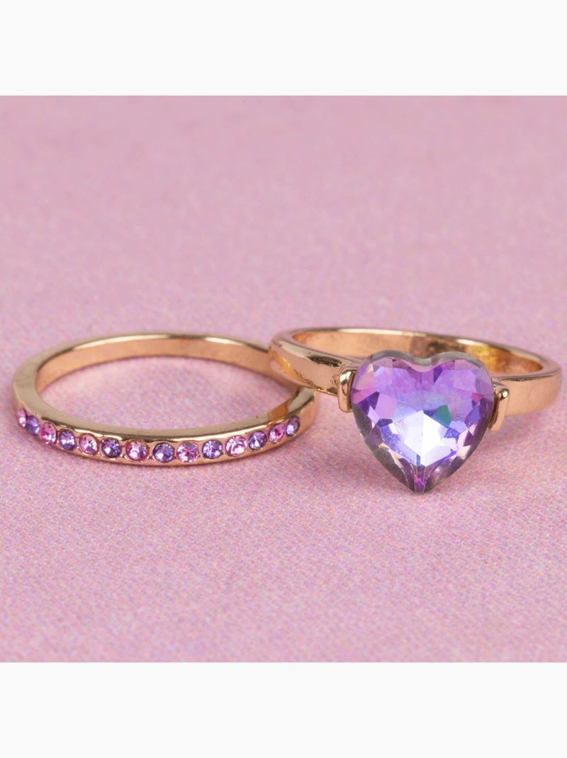 Set de 2 anillos ajustables precious purple | Great Pretenders Violeta - Kiabi