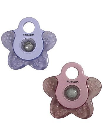 Set de 2 anillos de dentición refrigerantes - forma de estrella | Filibabba