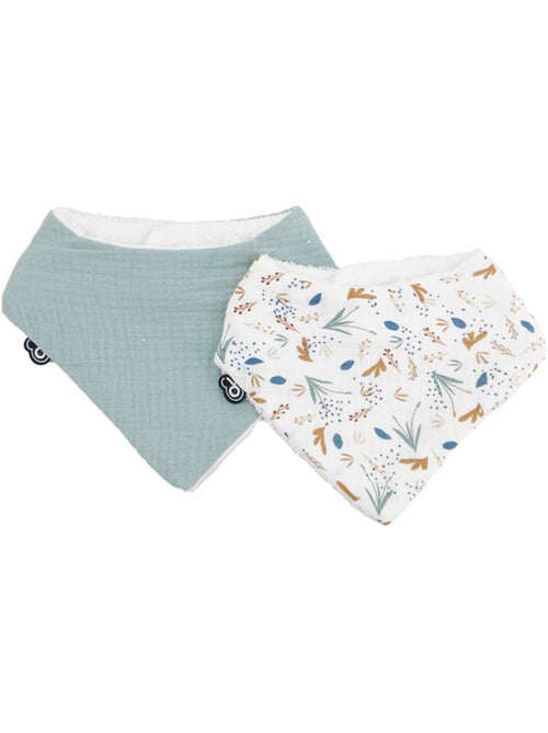 Set de 2 baberos bandana para bebé - Kiabi Set de 2 baberos bandana para bebé - Kiabi