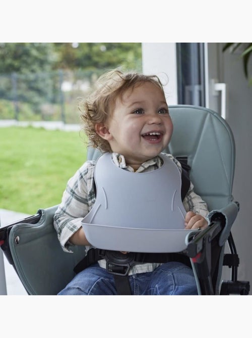Set de 2 baberos impermeables thermobaby bibou con bolsillo que recoge los alimentos - Kiabi Set de 2 baberos impermeables thermobaby bibou con bolsillo que recoge los alimentos - Kiabi