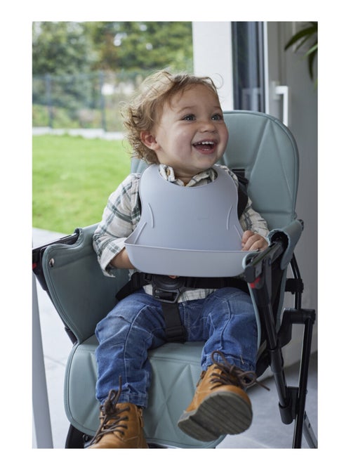 Set de 2 baberos impermeables Thermobaby BIBOU con bolsillo que recoge los alimentos - Kiabi Set de 2 baberos impermeables Thermobaby BIBOU con bolsillo que recoge los alimentos - Kiabi