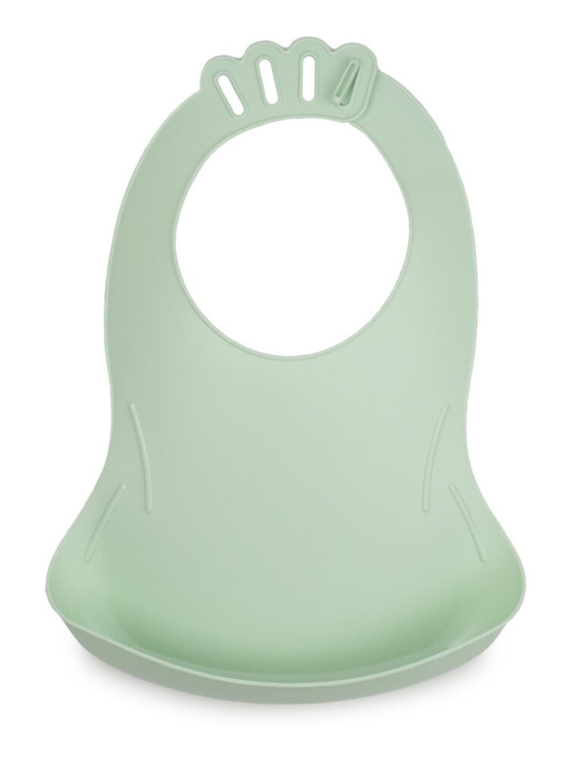 Set de 2 baberos impermeables Thermobaby BIBOU con bolsillo que recoge los alimentos Verde - Kiabi