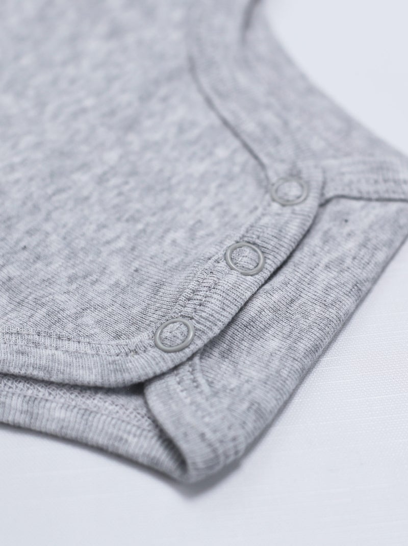 Set de 2 bodis bebé manga larga Gris - Kiabi