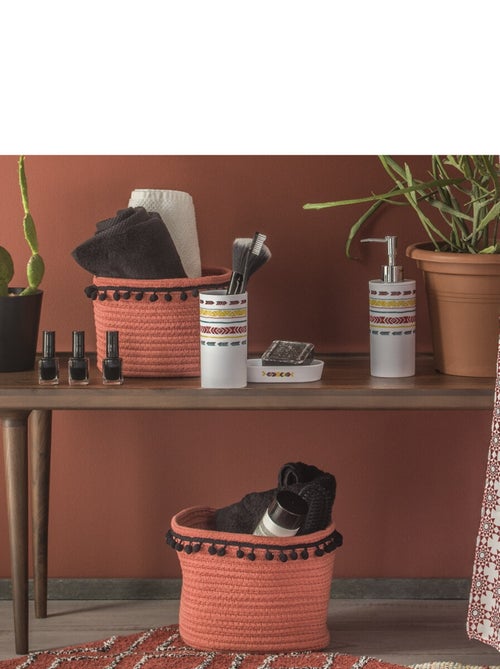 Set de 2 cestas de almacenamiento de cuerda de algodón terracota – Guy Levasseur - Kiabi Set de 2 cestas de almacenamiento de cuerda de algodón terracota – Guy Levasseur - Kiabi