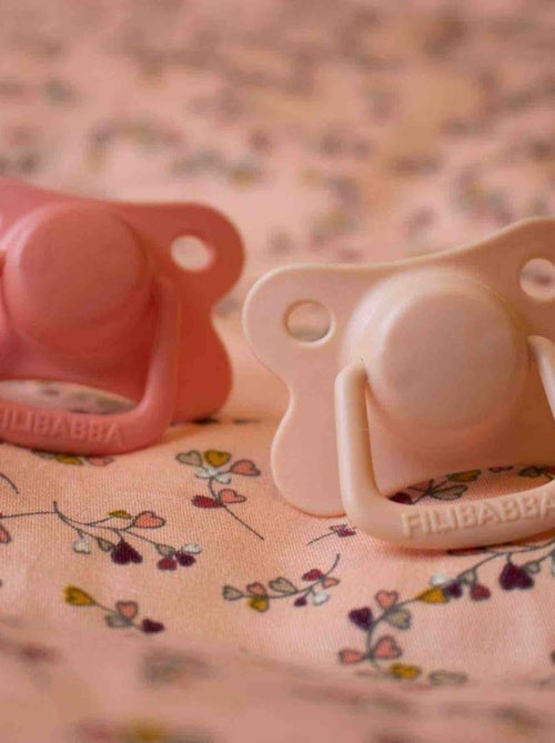 Set de 2 chupetes anatómicos de silicona 0-6m | Filibabba - Kiabi