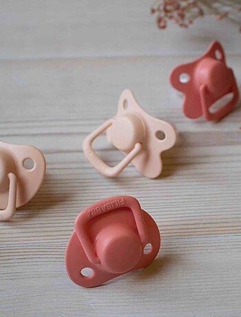 Set de 2 chupetes anatómicos de silicona 0-6m | Filibabba