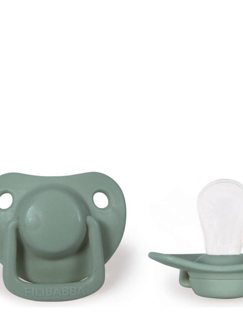 Set de 2 chupetes anatómicos de silicona 0-6m | Filibabba - Kiabi