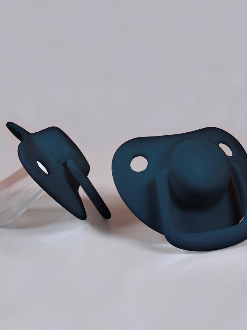 Set de 2 chupetes anatómicos de silicona 6 meses y más | Filibabba Azul oscuro - Kiabi