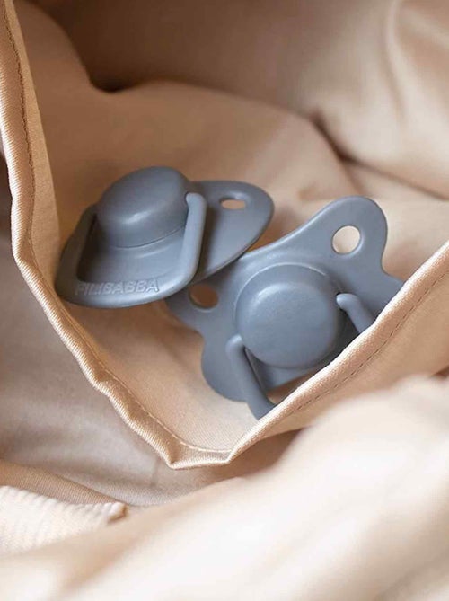 Set de 2 chupetes anatómicos de silicona 6 meses y más | Filibabba - Kiabi