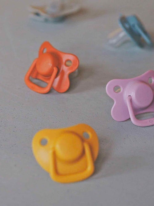 Set de 2 chupetes anatómicos de silicona 6 meses y más | Filibabba - Kiabi