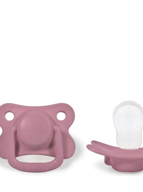 Set de 2 chupetes anatómicos de silicona 6 meses y más | Filibabba - Kiabi