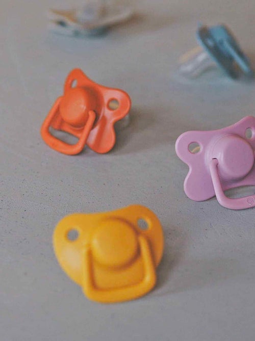Set de 2 chupetes anatómicos de silicona 6 meses y más | Filibabba - Kiabi