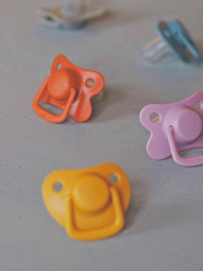 Set de 2 chupetes anatómicos de silicona 6 meses y más | Filibabba Rosa viejo - Kiabi