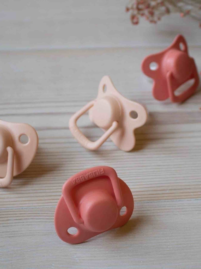 Set de 2 chupetes anatómicos de silicona 6 meses y más | Filibabba Rosa viejo - Kiabi