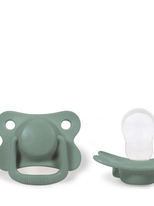 Set de 2 chupetes anatómicos de silicona 6 meses y más | Filibabba - Kiabi