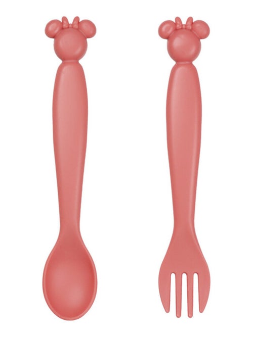 Set de 2 cubiertos infantiles Minnie Thermobaby de plástico sin BPA - Kiabi