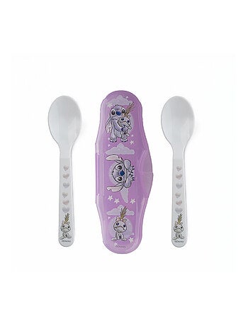 Set de 2 cucharas para bebé Disney Lilo & Stitch con estuche de transporte