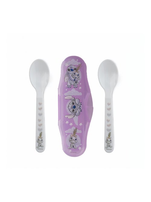 Set de 2 cucharas para bebé Disney Lilo & Stitch con estuche de transporte - Kiabi Set de 2 cucharas para bebé Disney Lilo & Stitch con estuche de transporte - Kiabi