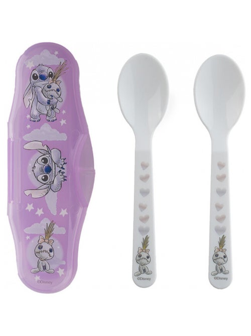 Set de 2 cucharas para bebé Disney Lilo & Stitch con estuche de transporte - Kiabi Set de 2 cucharas para bebé Disney Lilo & Stitch con estuche de transporte - Kiabi